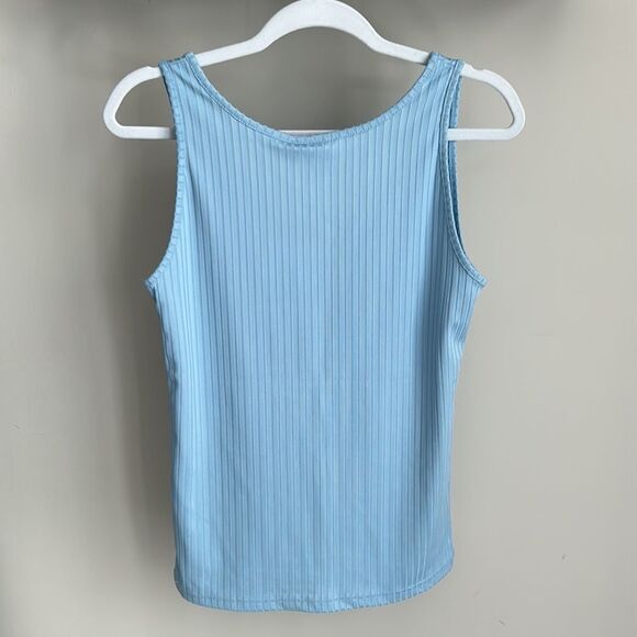 ICHI - SIZE MED - Light Blue - Textured Button - Tank Top - New! - Picture 2 of 4